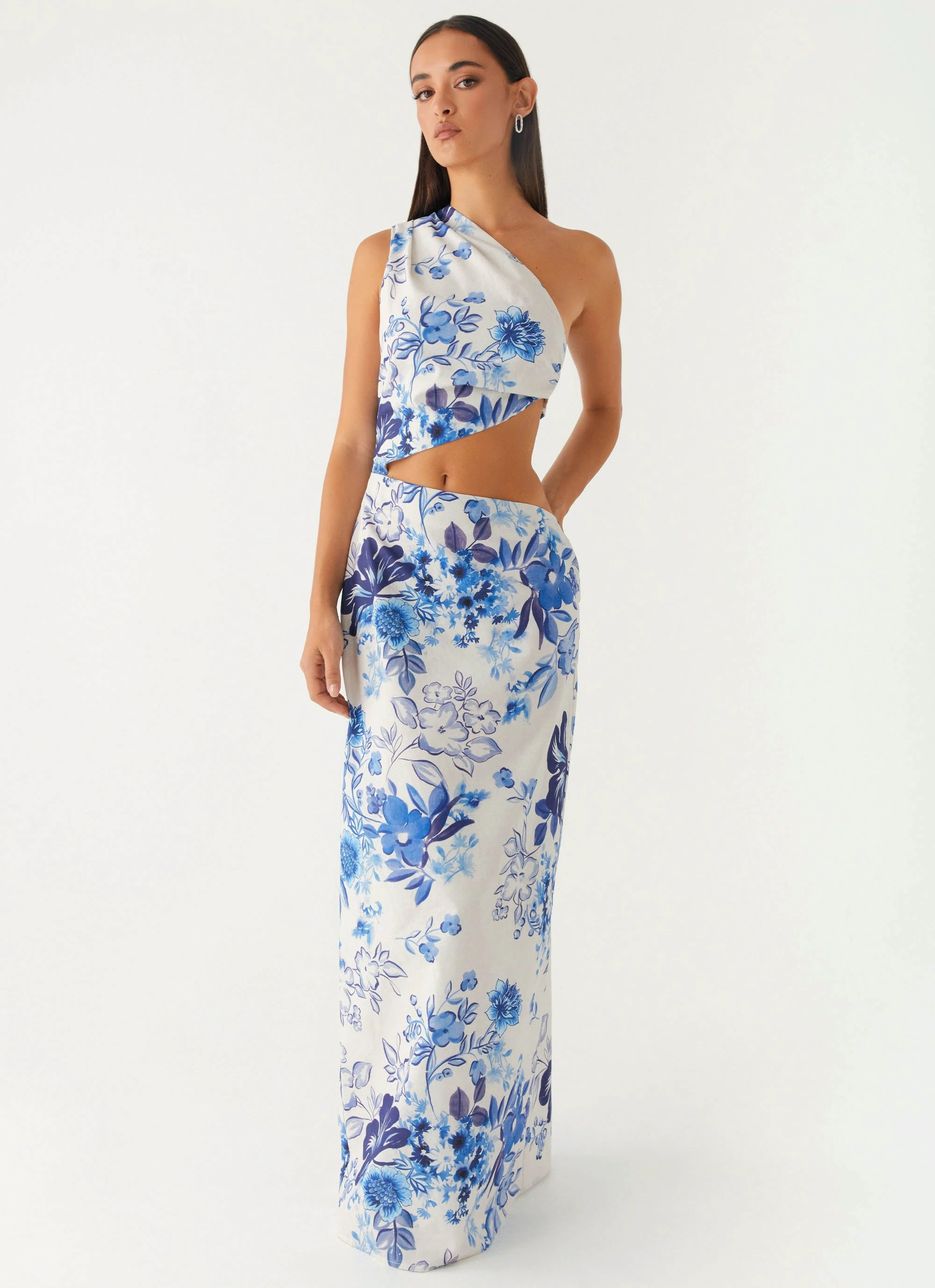 Fine Texture All Summer Long Maxi Dress - Serene Sky Floral