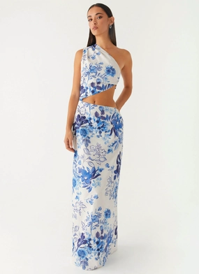 Fine Texture All Summer Long Maxi Dress - Serene Sky Floral