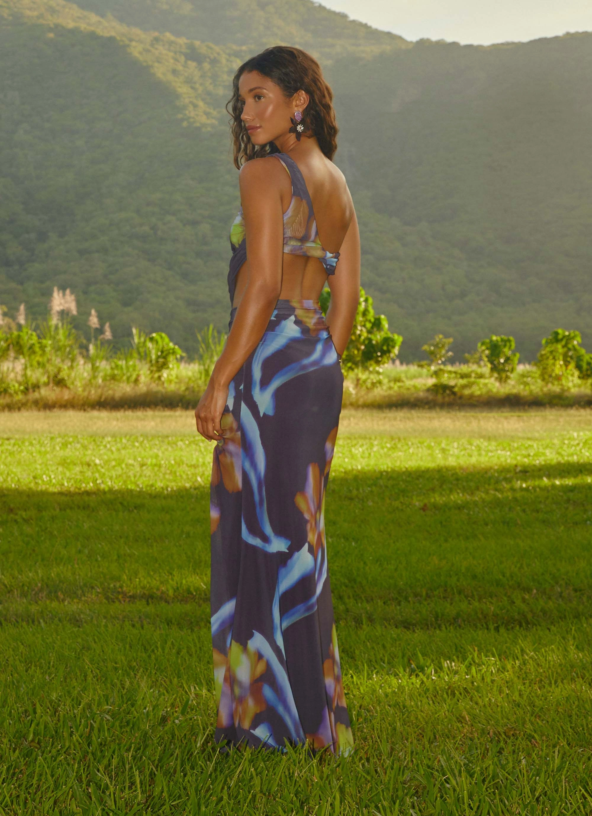Zanzibar Maxi Dress - Dark Floral Mood Friendly Trend Fit