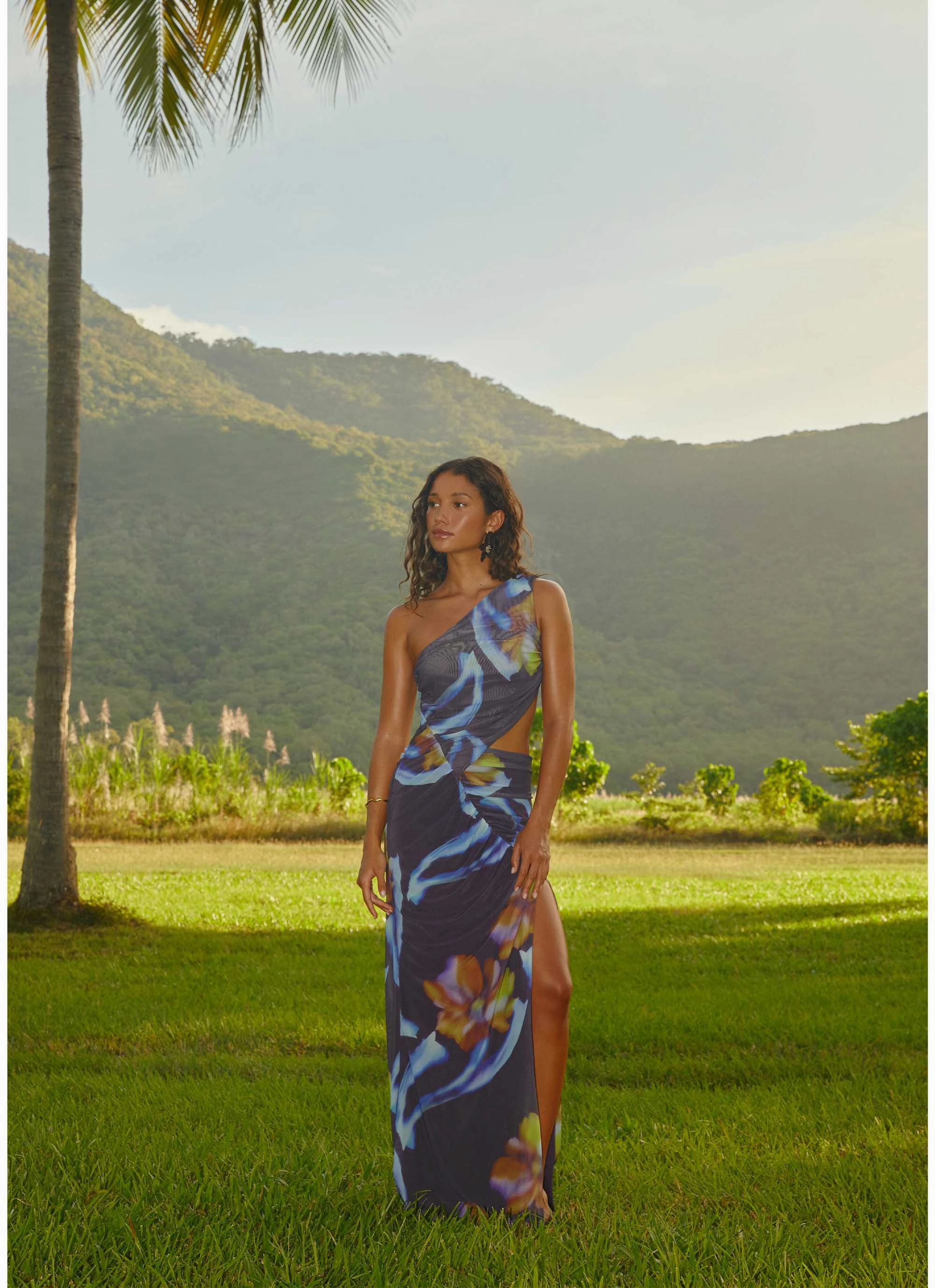 Zanzibar Maxi Dress - Dark Floral Sophisticated Appeal Delicate Finish