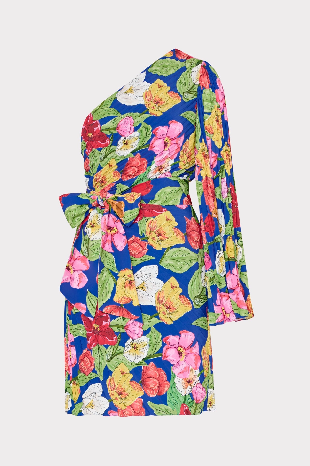 Weekend Favorite Color Glow Linden Tulip Rosette Pleated Dress