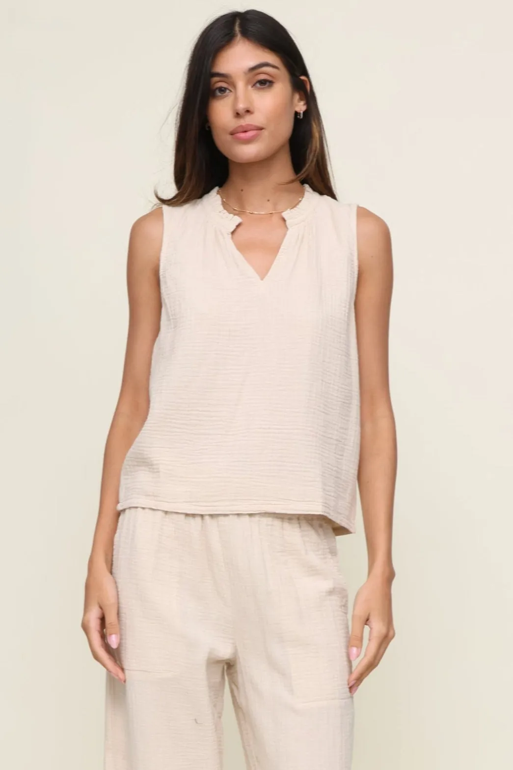 Christy Double Gauze Top summer top
