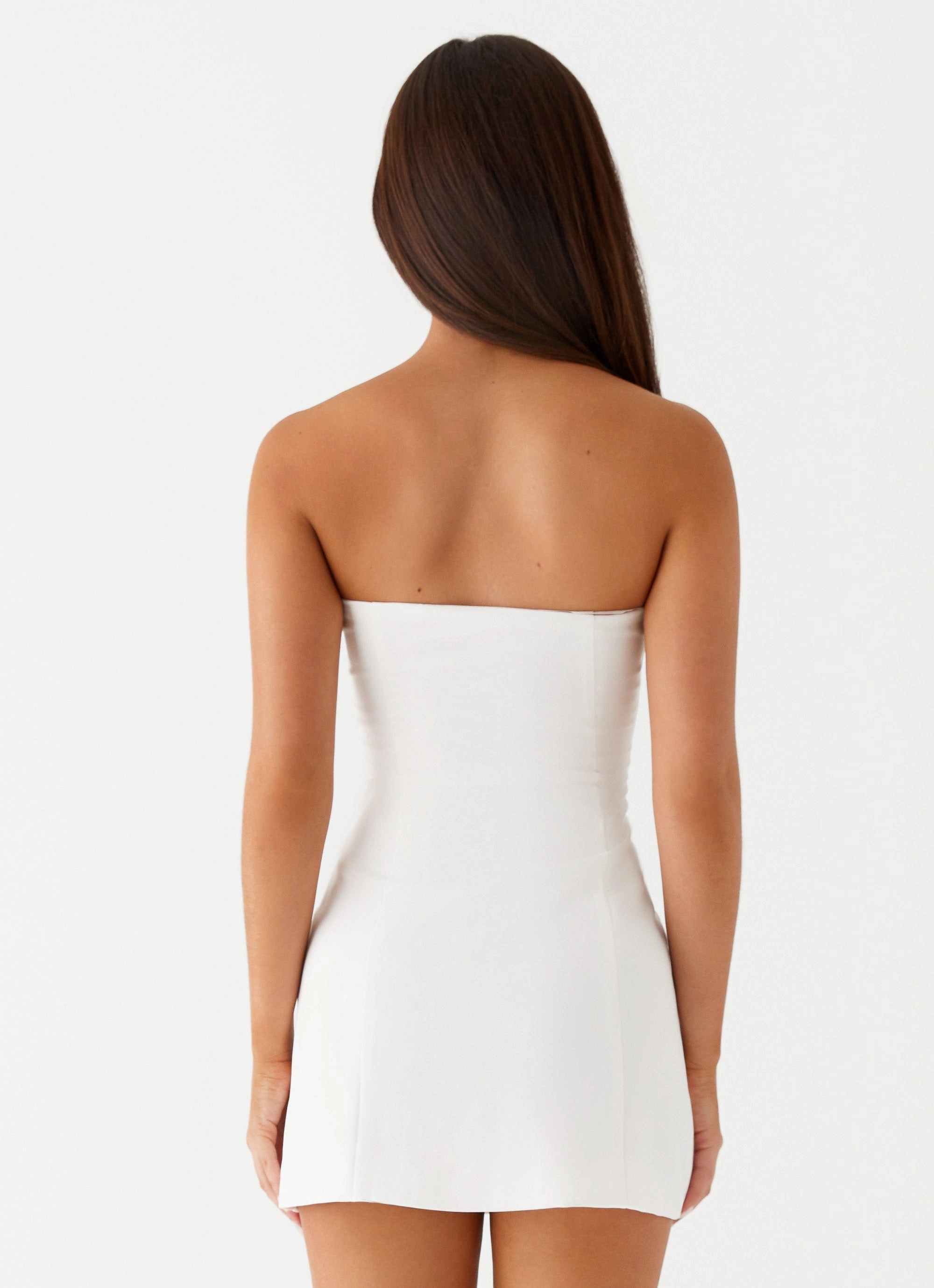 Allora Strapless Mini Dress - White Light Edge Daily Essential