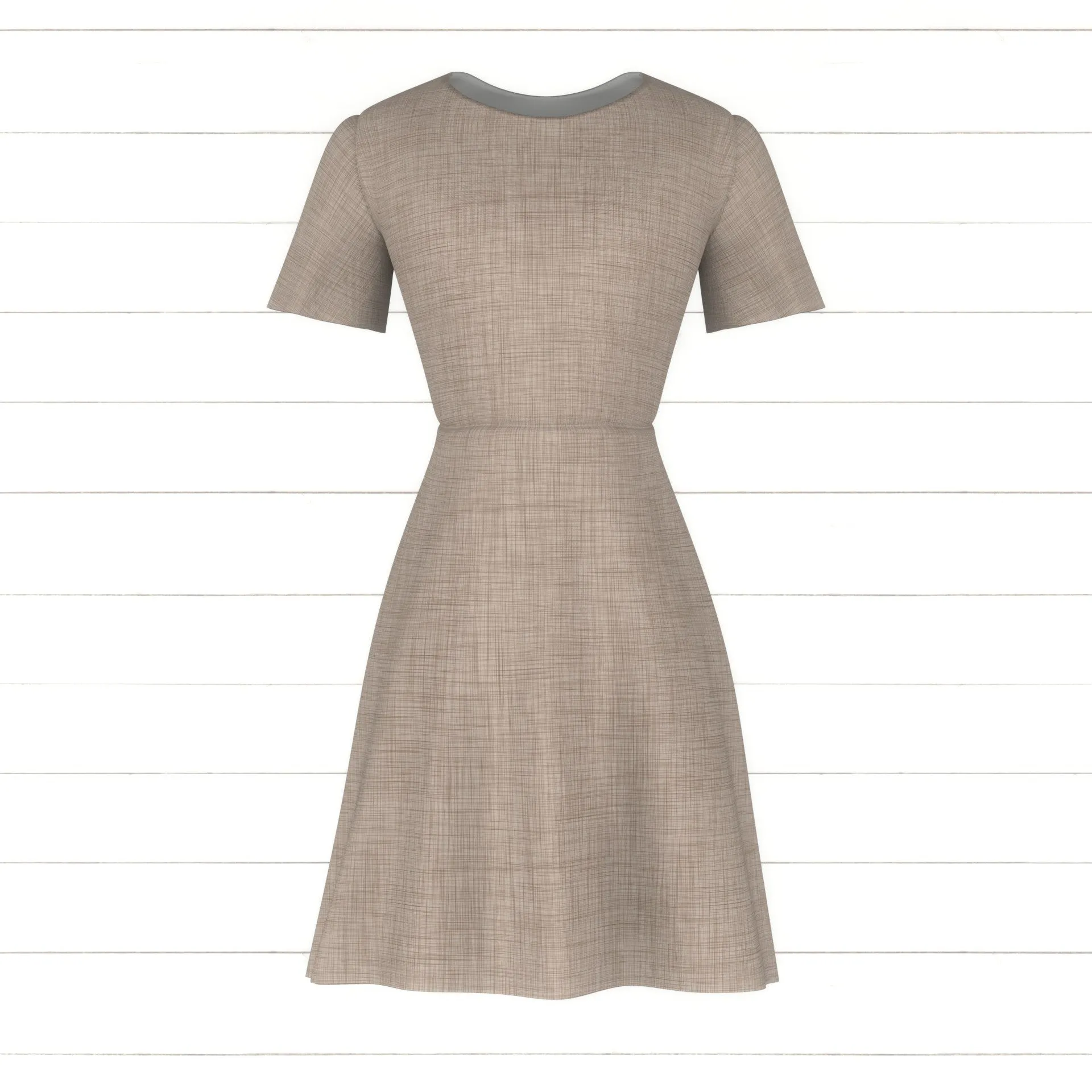 Almond Faux Linen Texture, PRINTED Linen Look, Neutral Tan
