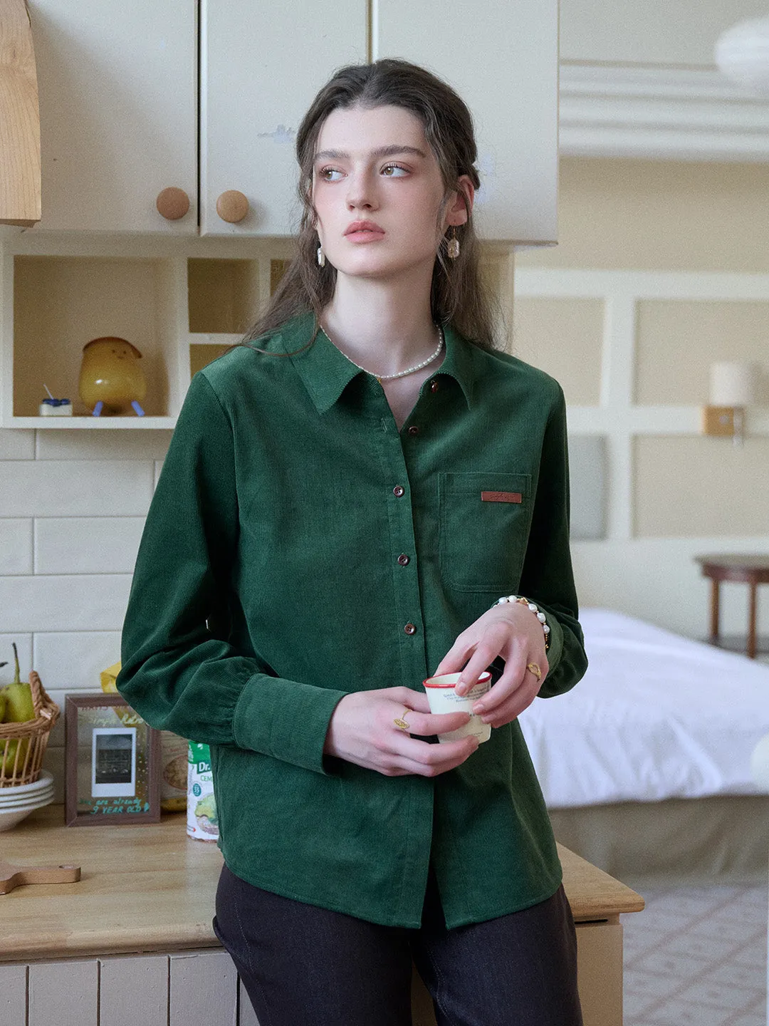Alondra Lapel 100% Cotton Shirt Roll Up Sleeve System