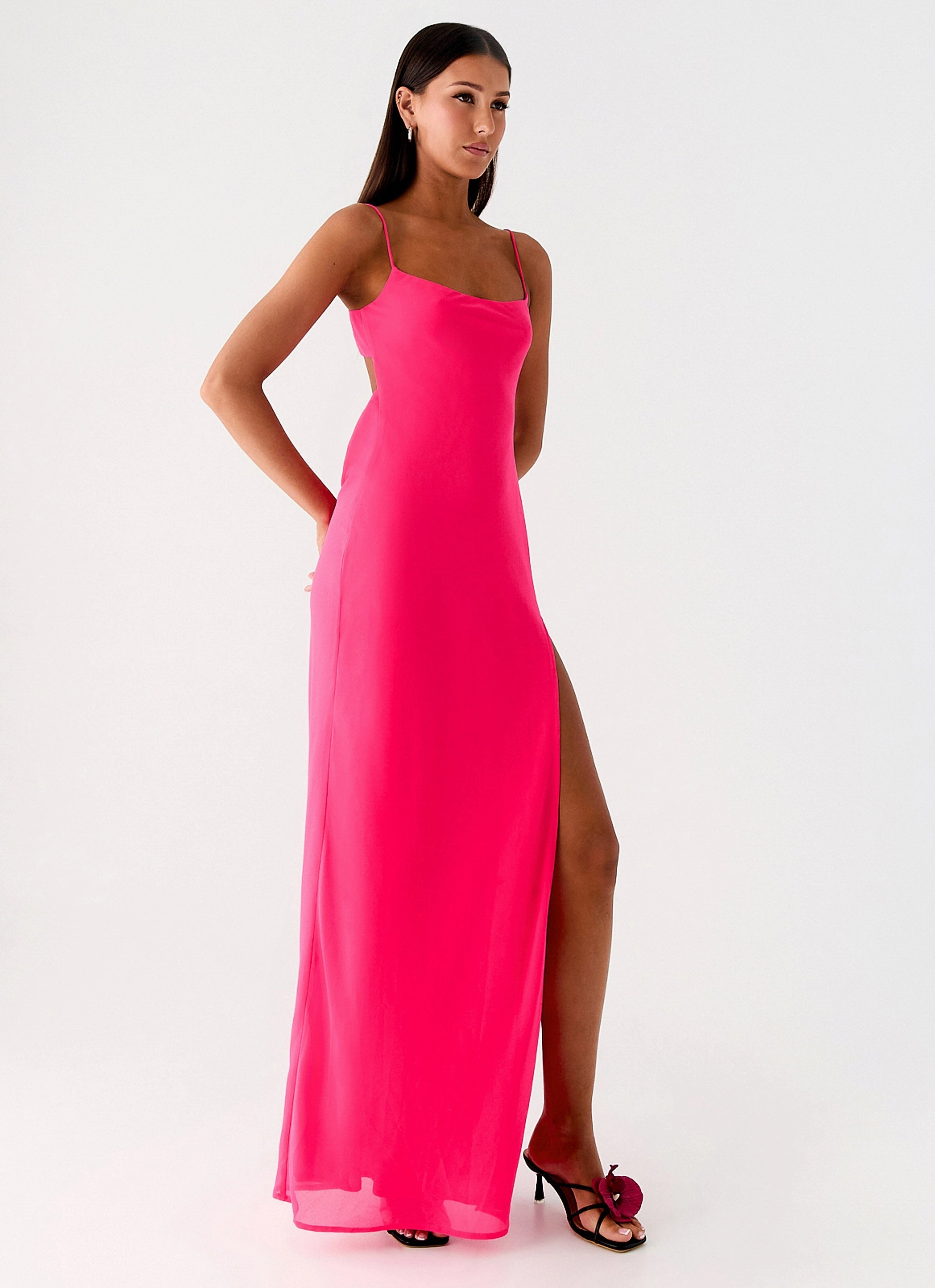 Matte Look Work Ease Alouette Maxi Dress - Fuchsia