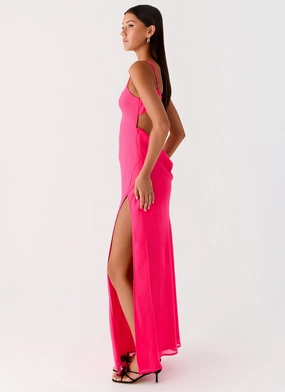 Alouette Maxi Dress - Fuchsia Soft Stretch Warm Palette