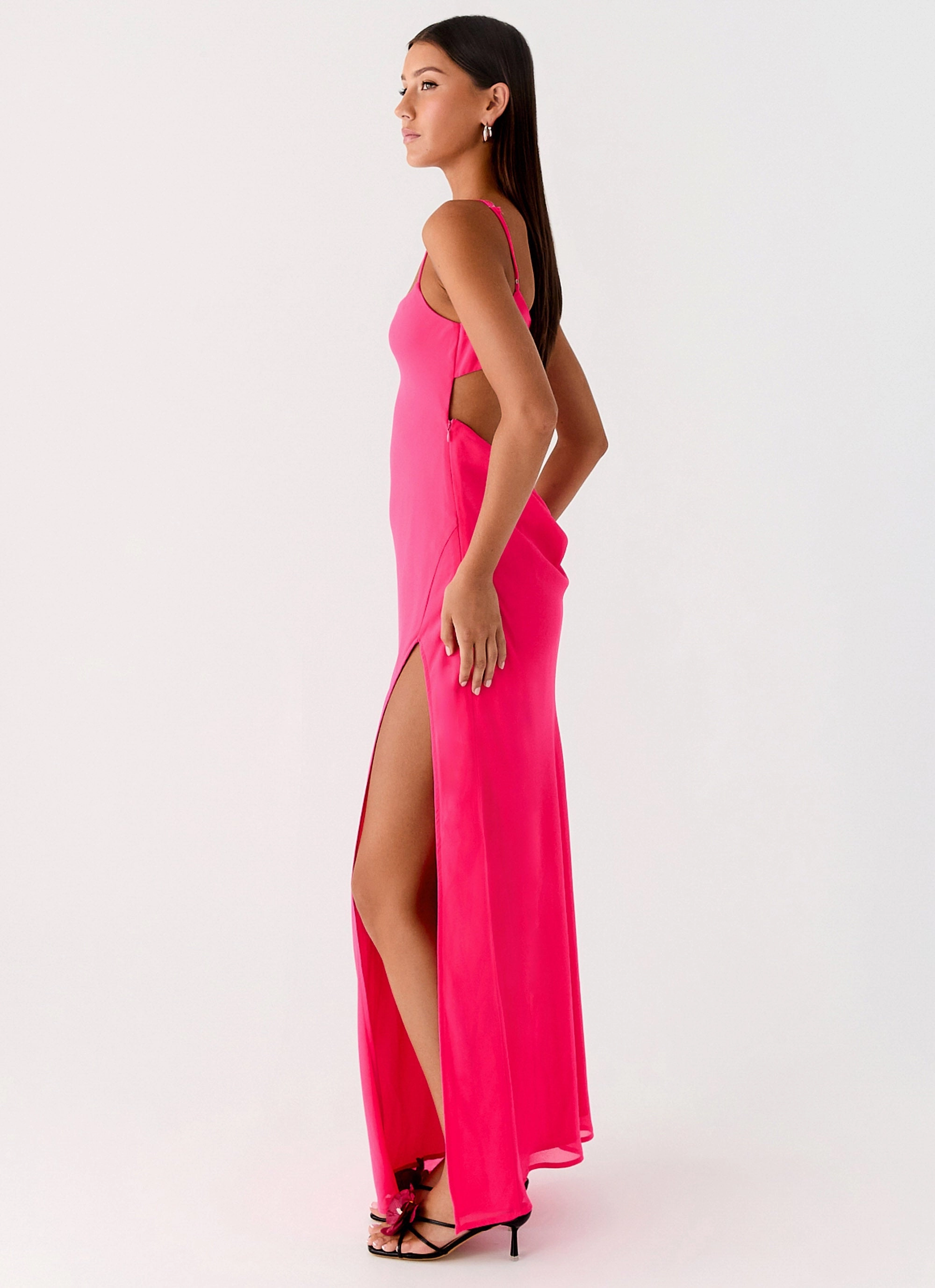Alouette Maxi Dress - Fuchsia Soft Stretch Warm Palette