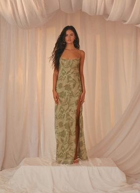 Alouette Maxi Dress - Jade Fern Tall-Fit SustainableCotton