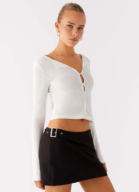 Aluna Mini Skirt - Black Lightweight