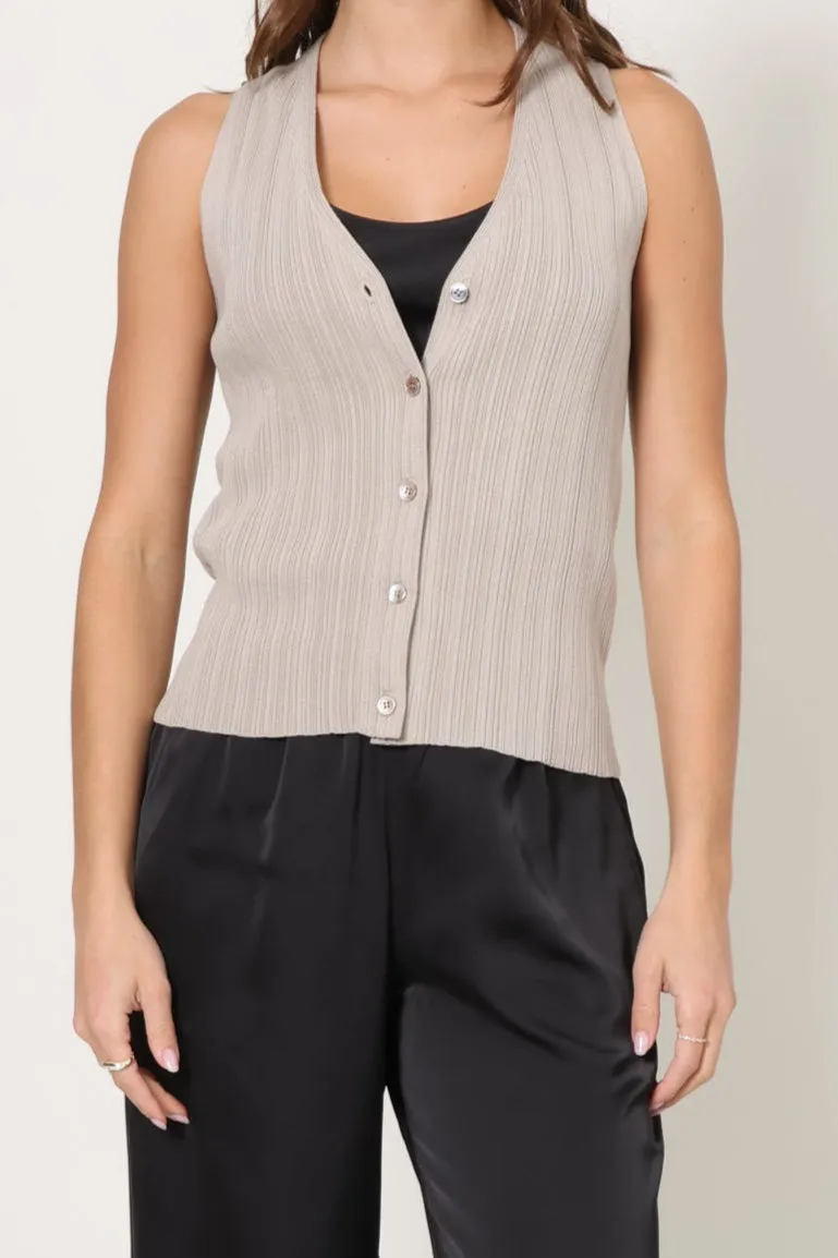 Stretchable Knit Amara Vneck Knit Tank