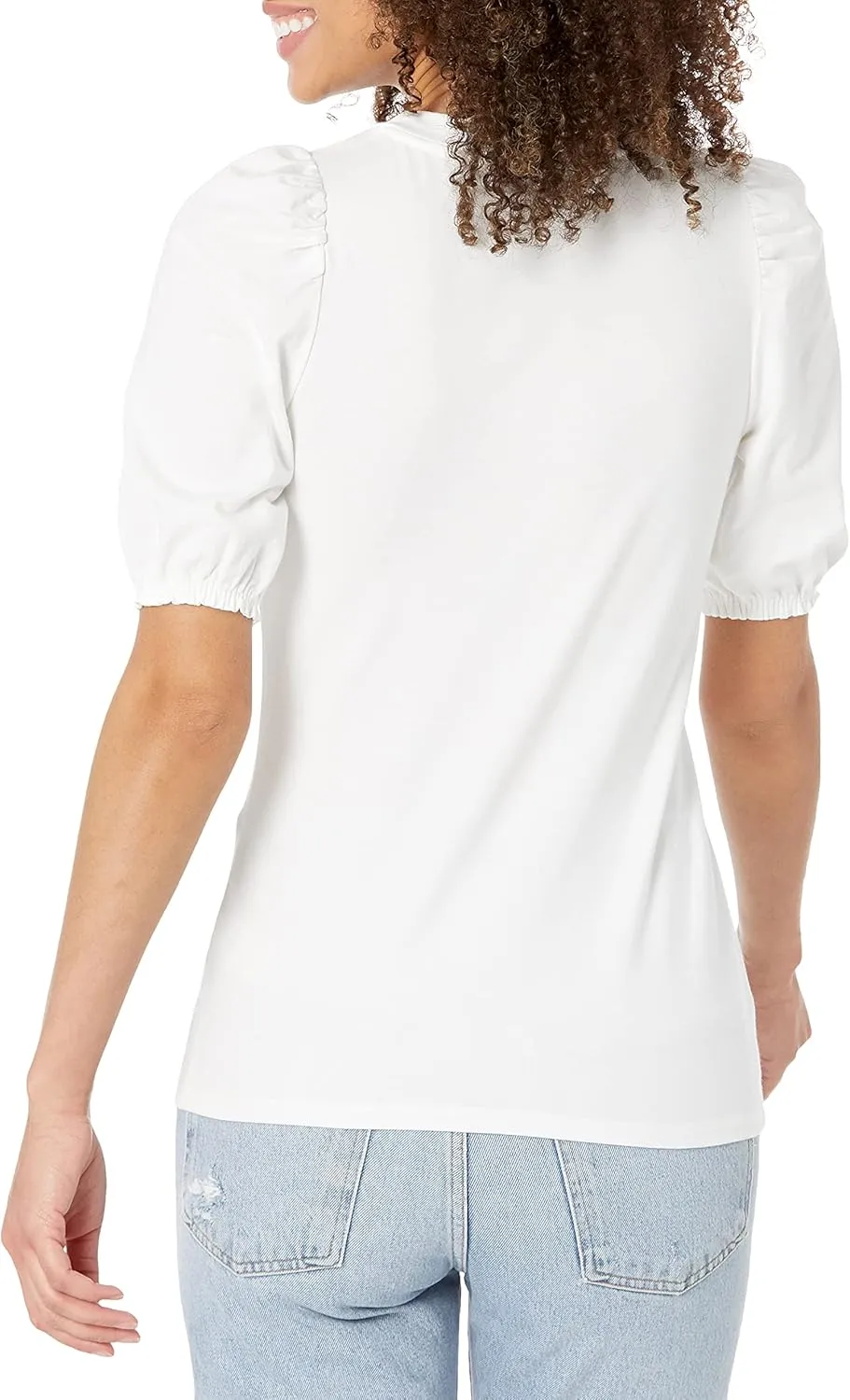 Amazon Essentials Women's Classic-Fit Puff Short-Sleeve Crewneck T-Shirt