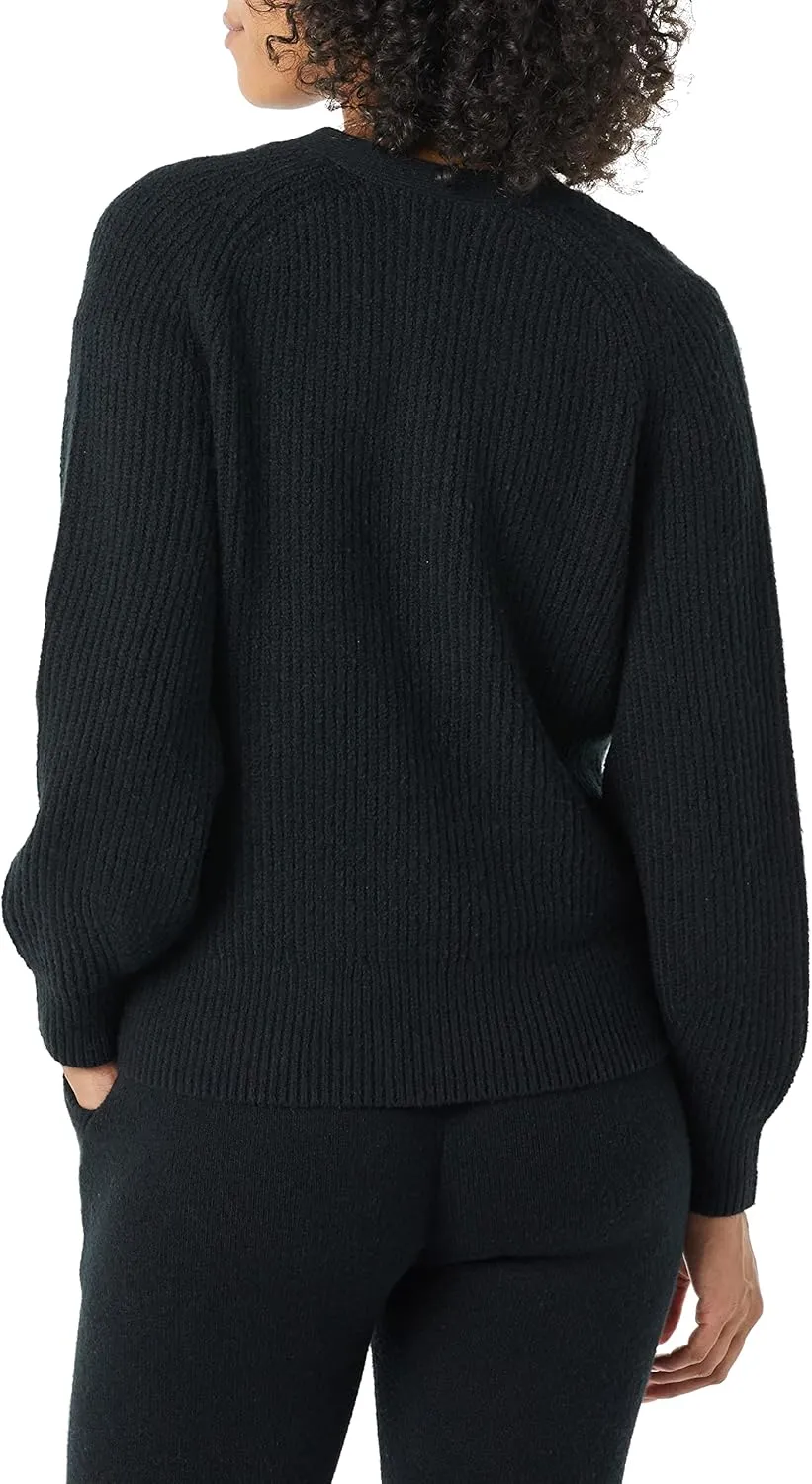 Amazon Essentials Women's Soft Touch Ribbed Blouson Cardigan
