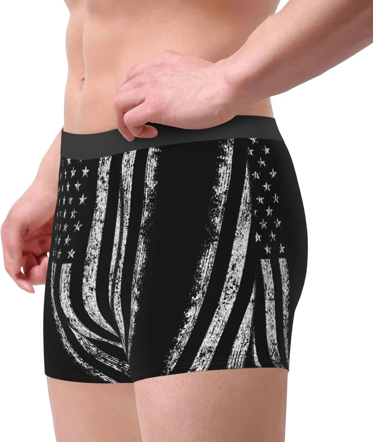 American Camouflage Boxer Briefs, Moisture Wicking & Breathable,Underwear for Men