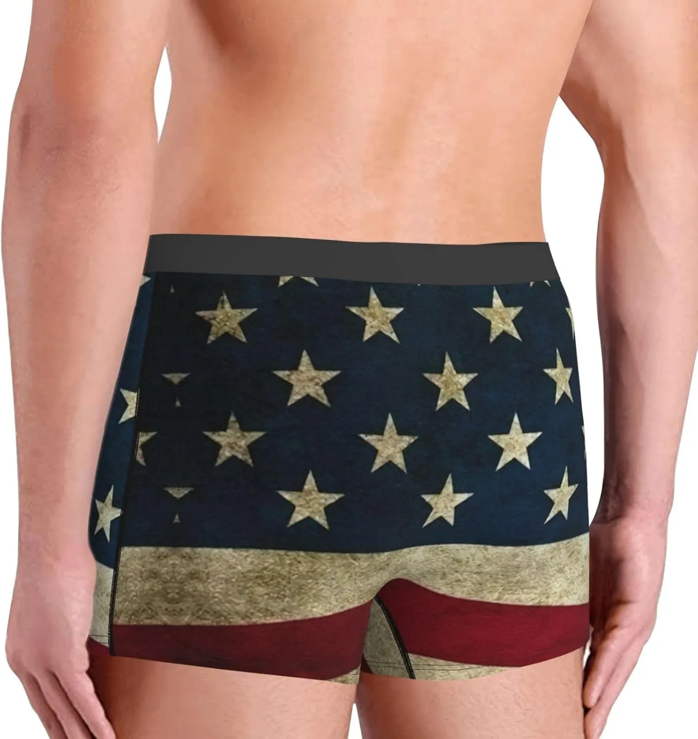 American Flag Boxer Briefs, Moisture Wicking & Breathable,Underwear for Men