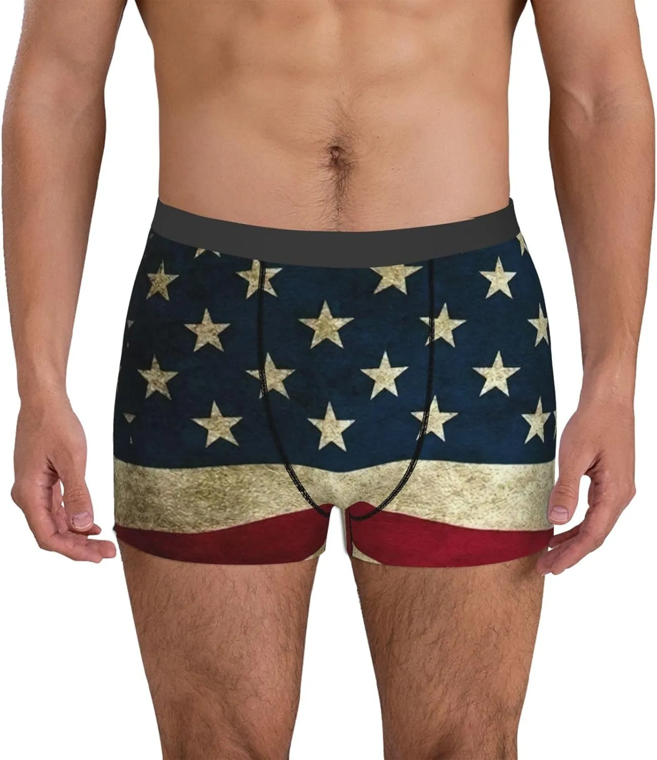 American Flag Boxer Briefs, Moisture Wicking & Breathable,Underwear for Men