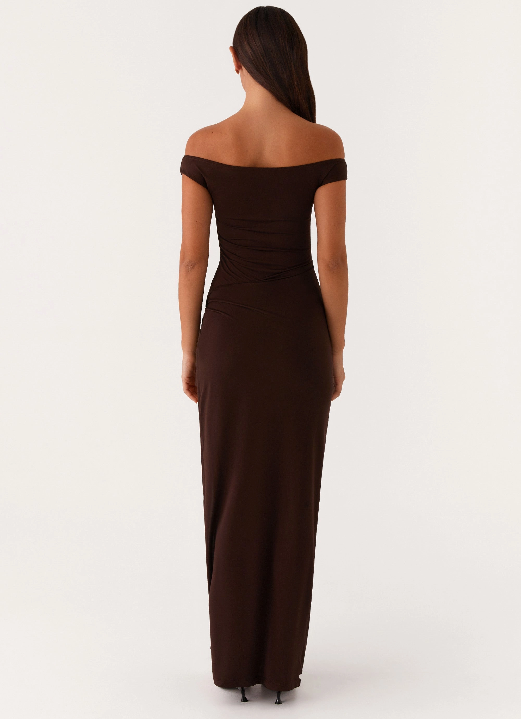 Amerie Maxi Dress - Chocolate Raw-Hem