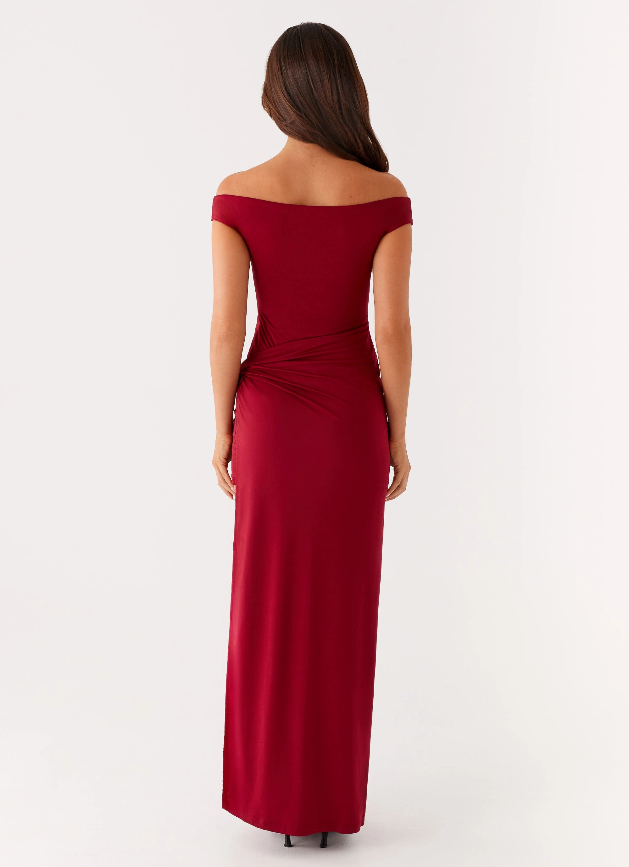 Casual Comfort Wear Flattering Waistband Amerie Maxi Dress - Maroon