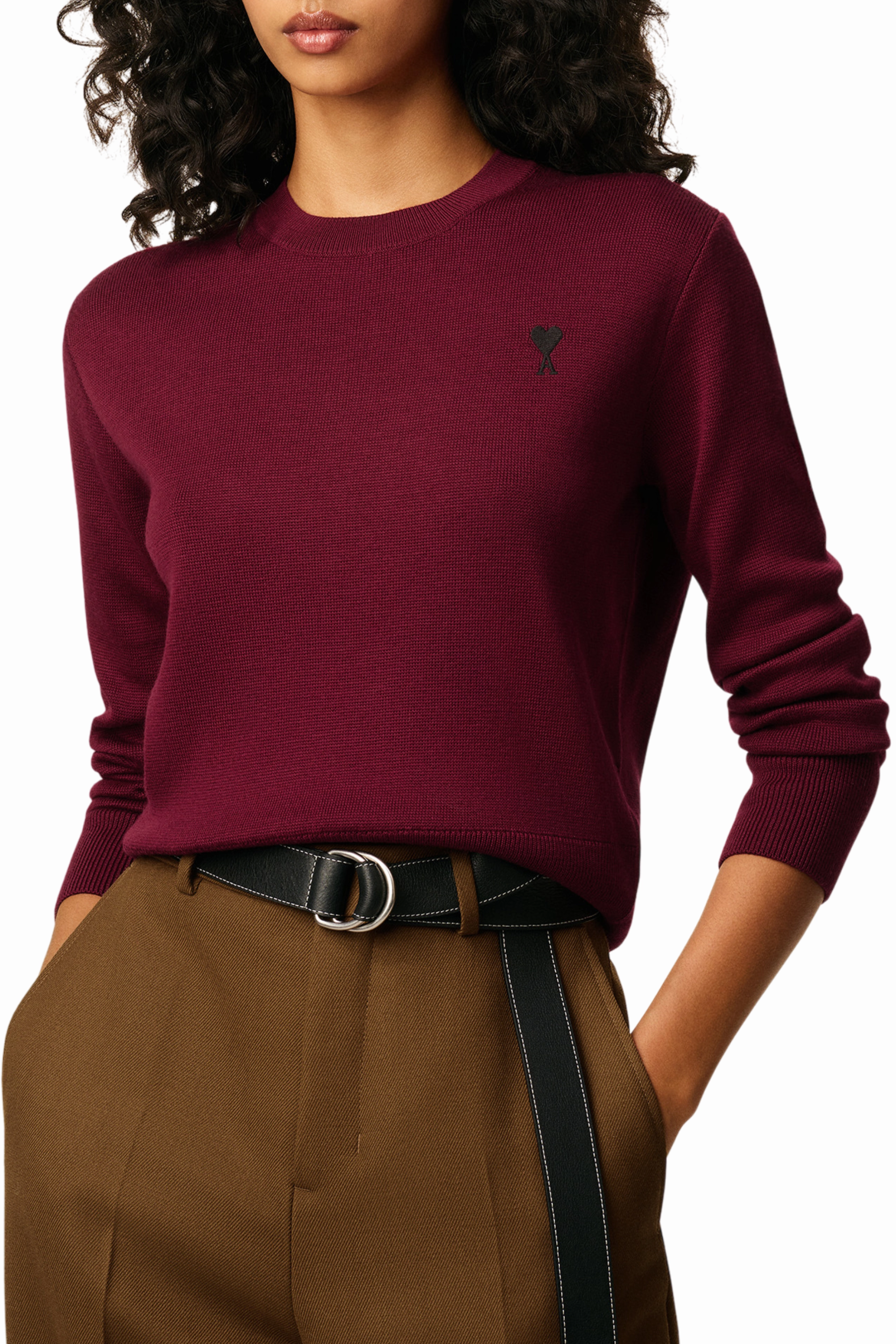 Ami De Coeur Crewneck Sweater Timeless Basic