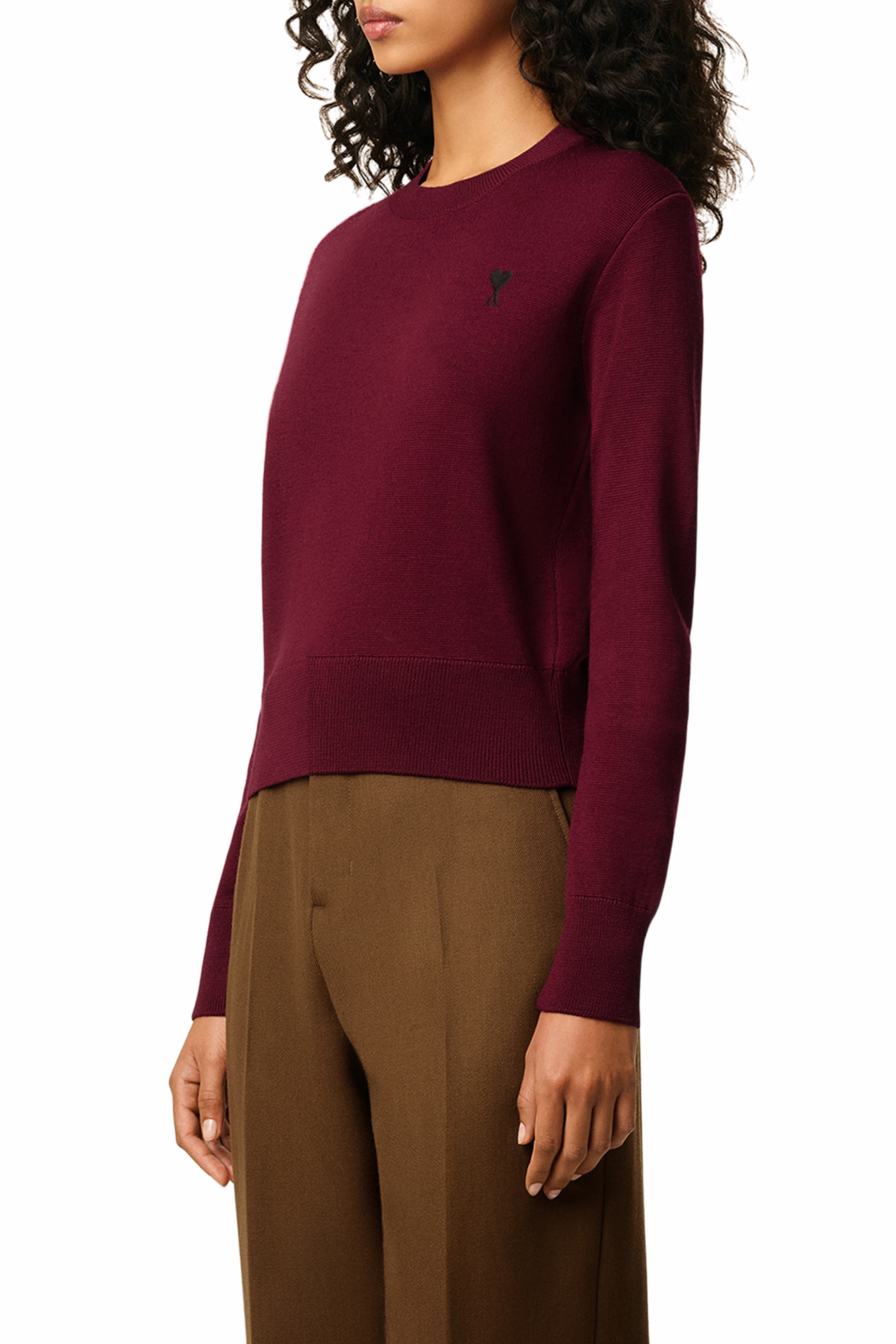Ami De Coeur Crewneck Sweater Modern Texture