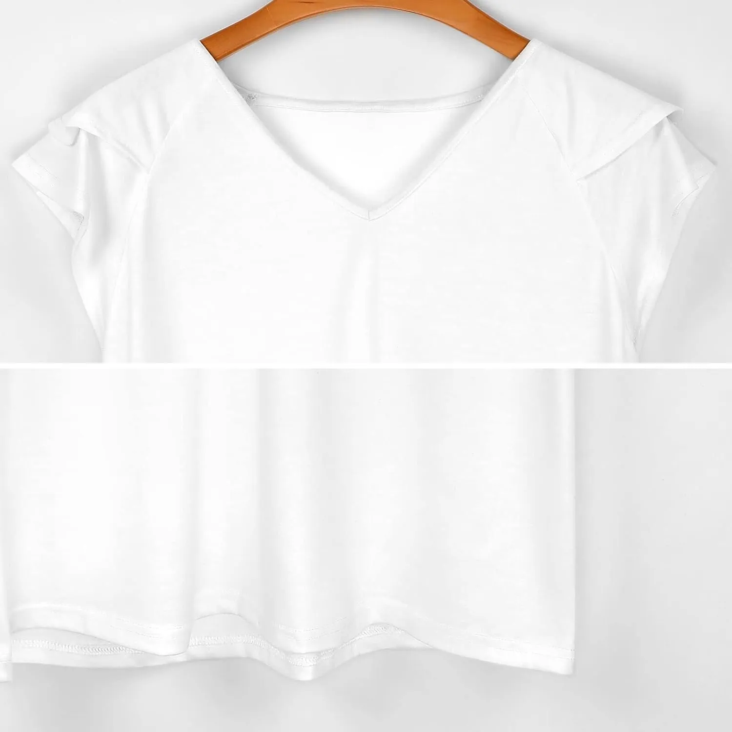 AMRANDOM Womens Short Sleeve Shirts V Neck Lotus Leaf Short Sleeve Tops Summer Blouse Shirts