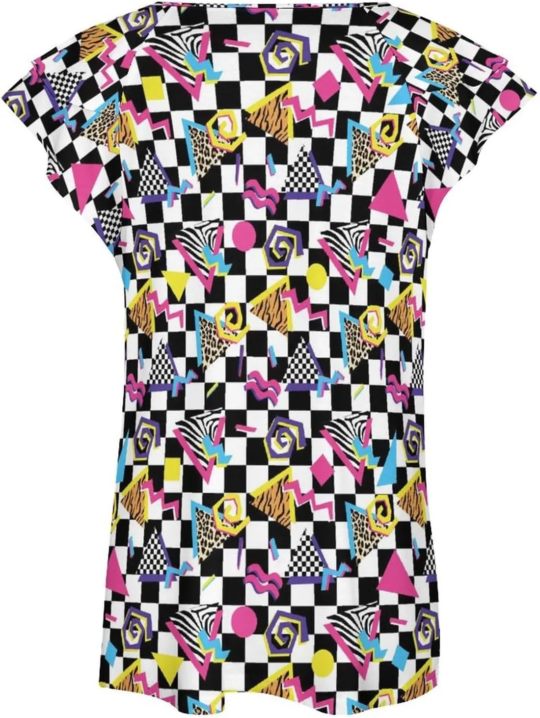 AMRANDOM Womens Short Sleeve Shirts V Neck Lotus Leaf Short Sleeve Tops Summer Blouse Shirts