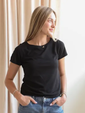 Athletic Wear RawHemDetail Amy Knit Tee