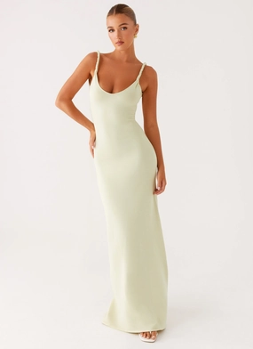 Panelled-Design Anastasia Maxi Dress - Sage