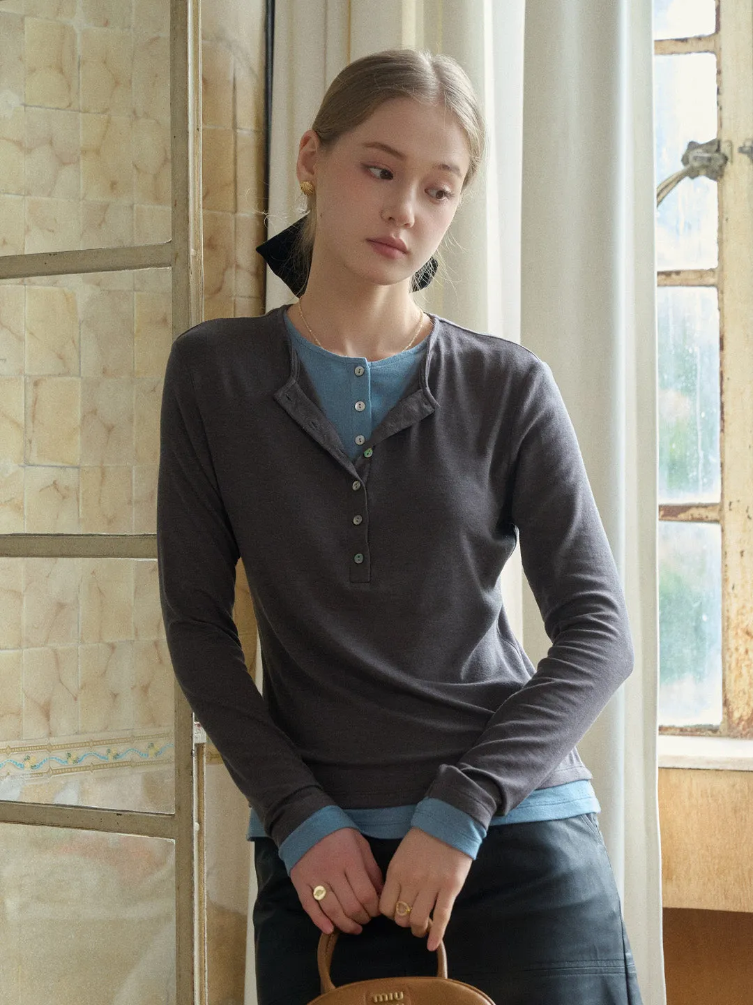 EasyCare Fabric Anaya Round Neck Skin-Friendly Lyocell Merino Top