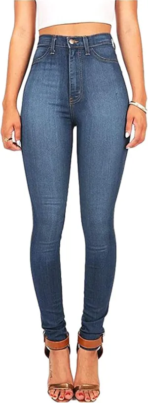Andongnywell Butt Lifter High Waist Skinny Jeans Juniors Classic Denim Stretch Jean Womens Slim Length Jeans