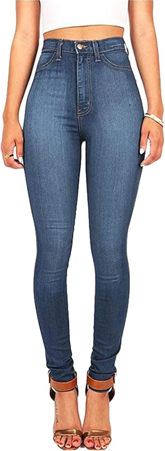 Andongnywell Butt Lifter High Waist Skinny Jeans Juniors Classic Denim Stretch Jean Womens Slim Length Jeans