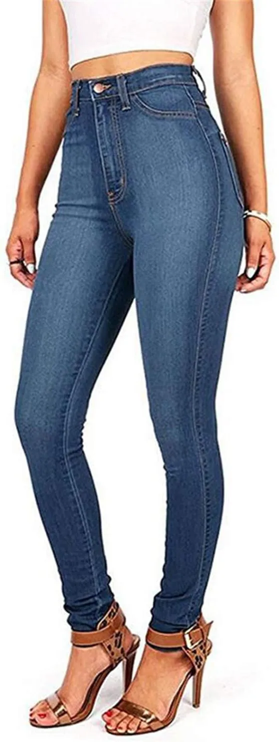 Andongnywell Butt Lifter High Waist Skinny Jeans Juniors Classic Denim Stretch Jean Womens Slim Length Jeans