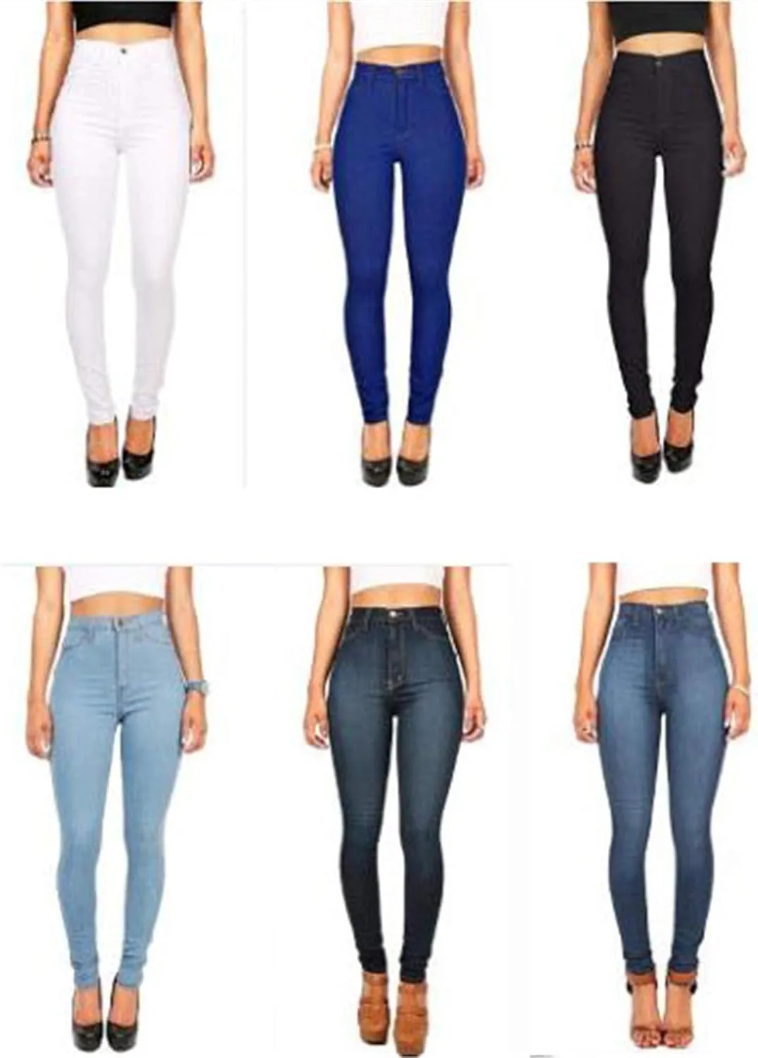 Andongnywell Butt Lifter High Waist Skinny Jeans Juniors Classic Denim Stretch Jean Womens Slim Length Jeans