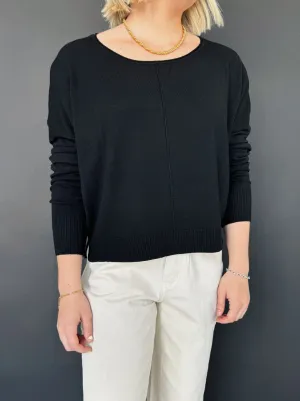FlexibleRibbing AdaptiveFitFabric Andy Crew Neck - Black