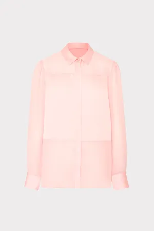 NonToxic Certification Andy Satin Combo Button Up Blouse