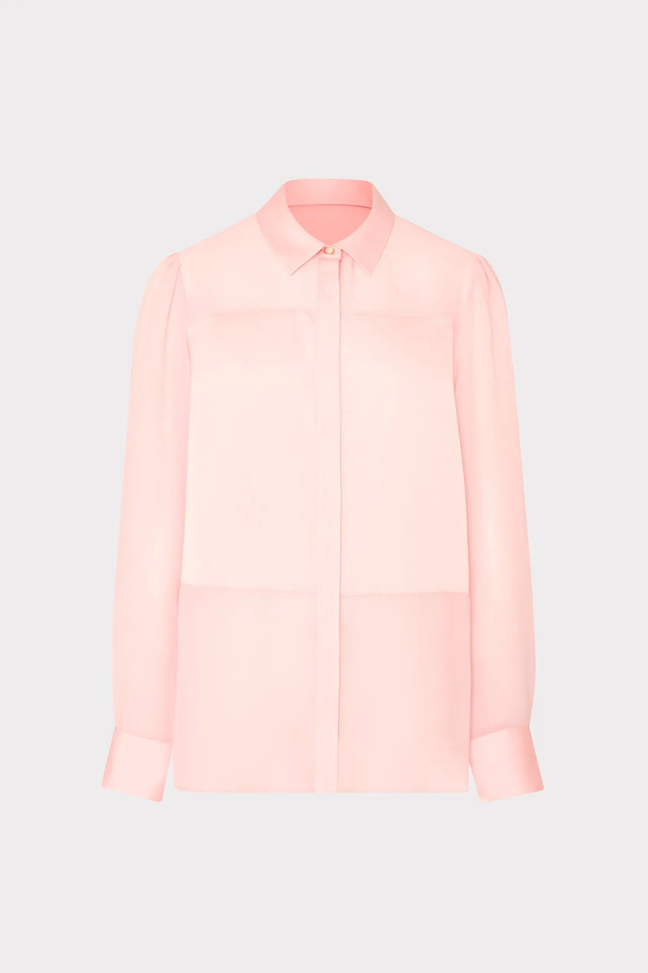 NonToxic Certification Andy Satin Combo Button Up Blouse