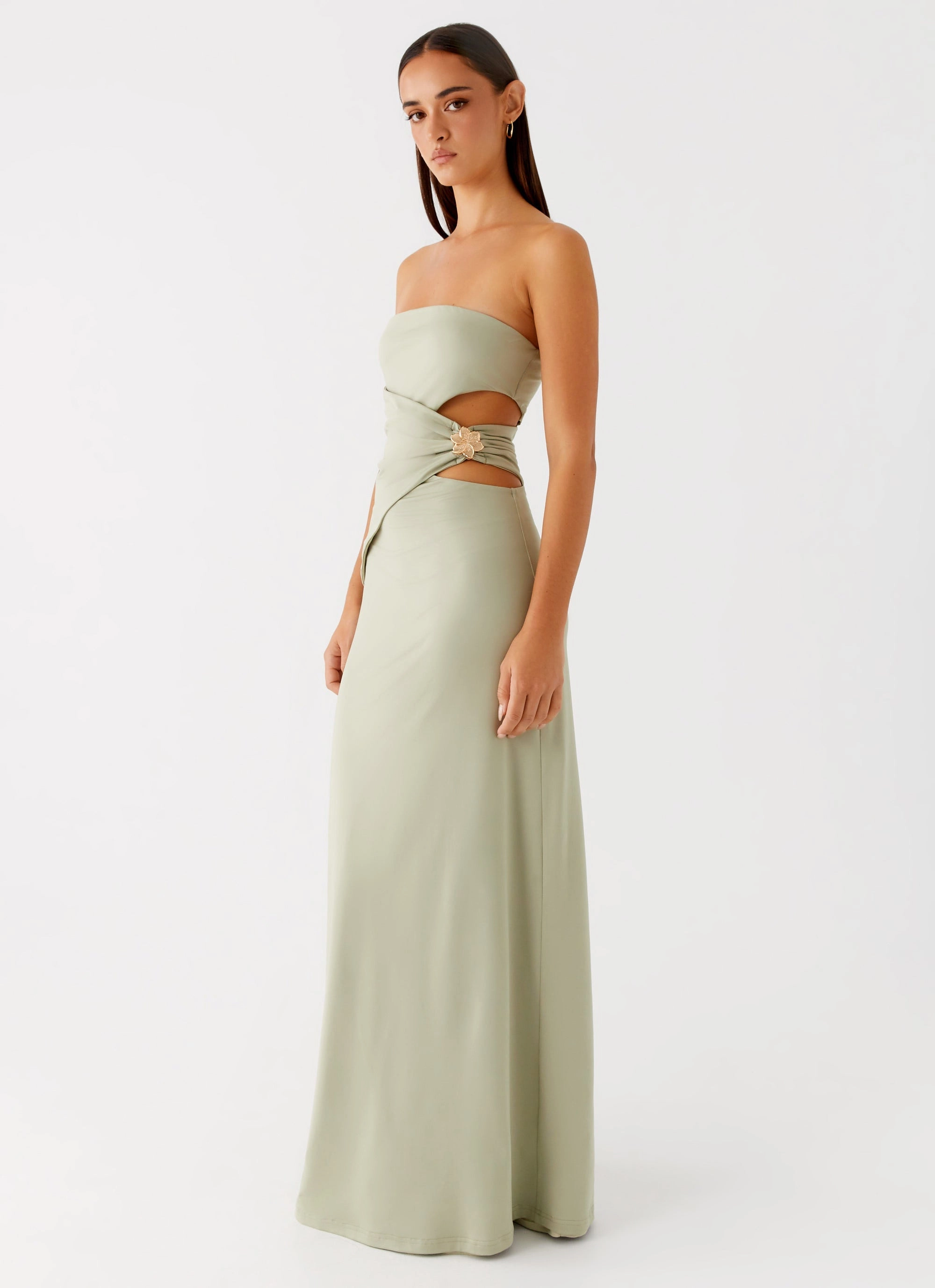 Anetta Maxi Dress - Sage Fall Comfort