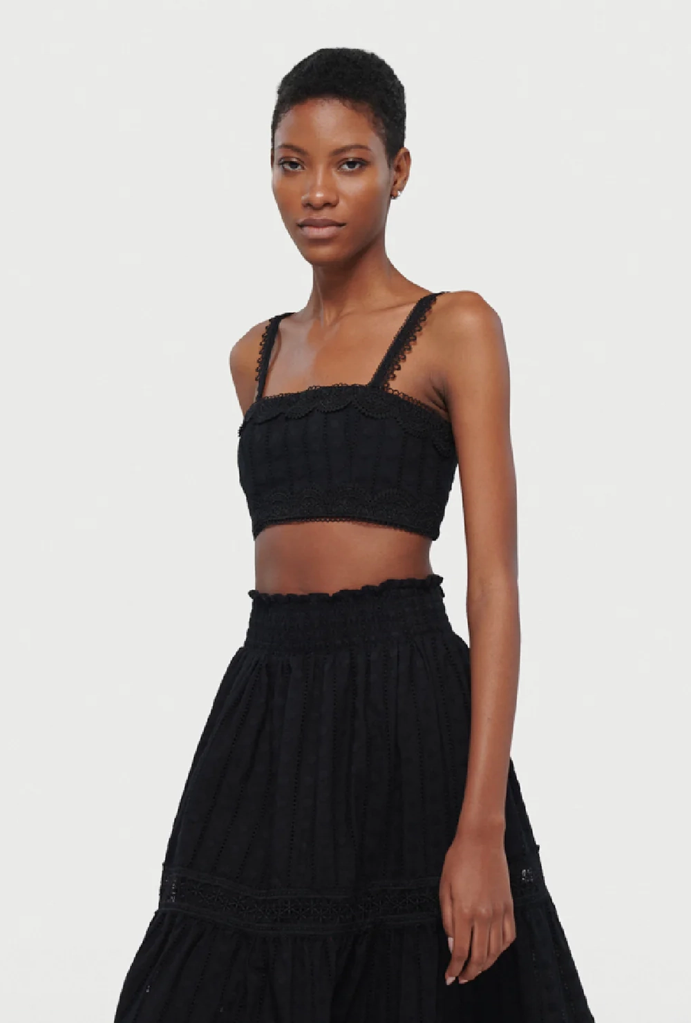 ANGELA MAXI SKIRT BLACK Durable Fit