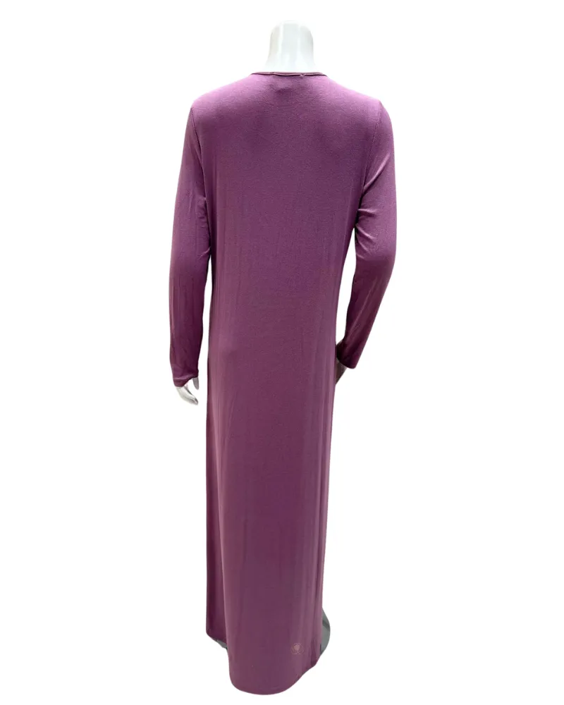 Angelice Lavender Logo Ribbed Modal Nursing Nightgown