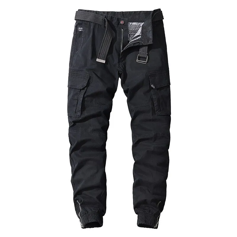 Angelo Ricci™ Fashion Pants Multi-Pocket Casual Joggers