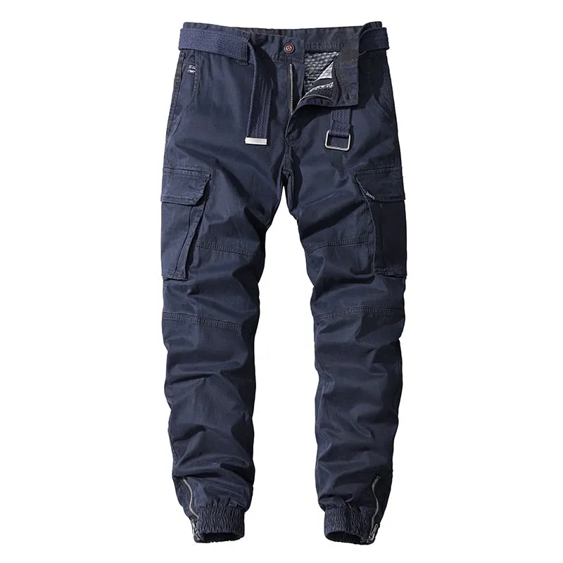 Angelo Ricci™ Fashion Pants Multi-Pocket Casual Joggers