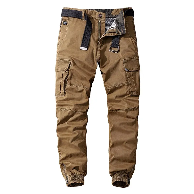 Angelo Ricci™ Fashion Pants Multi-Pocket Casual Joggers