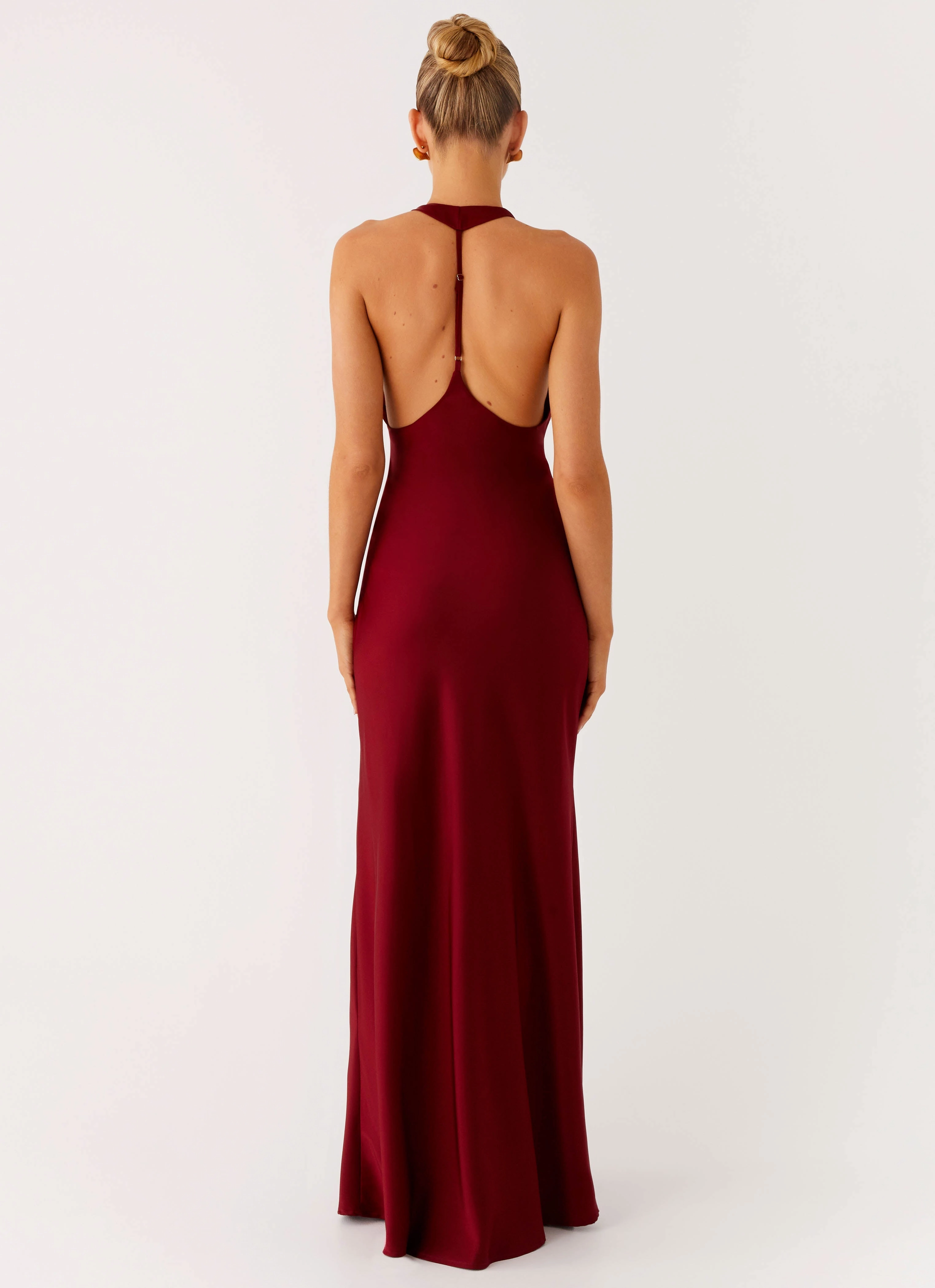 Chic Mom Underwire-Support Angie Maxi Dress - Burgundy
