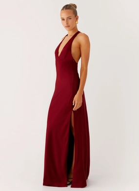 Angie Maxi Dress - Burgundy Bridal-Shower Light Attitude