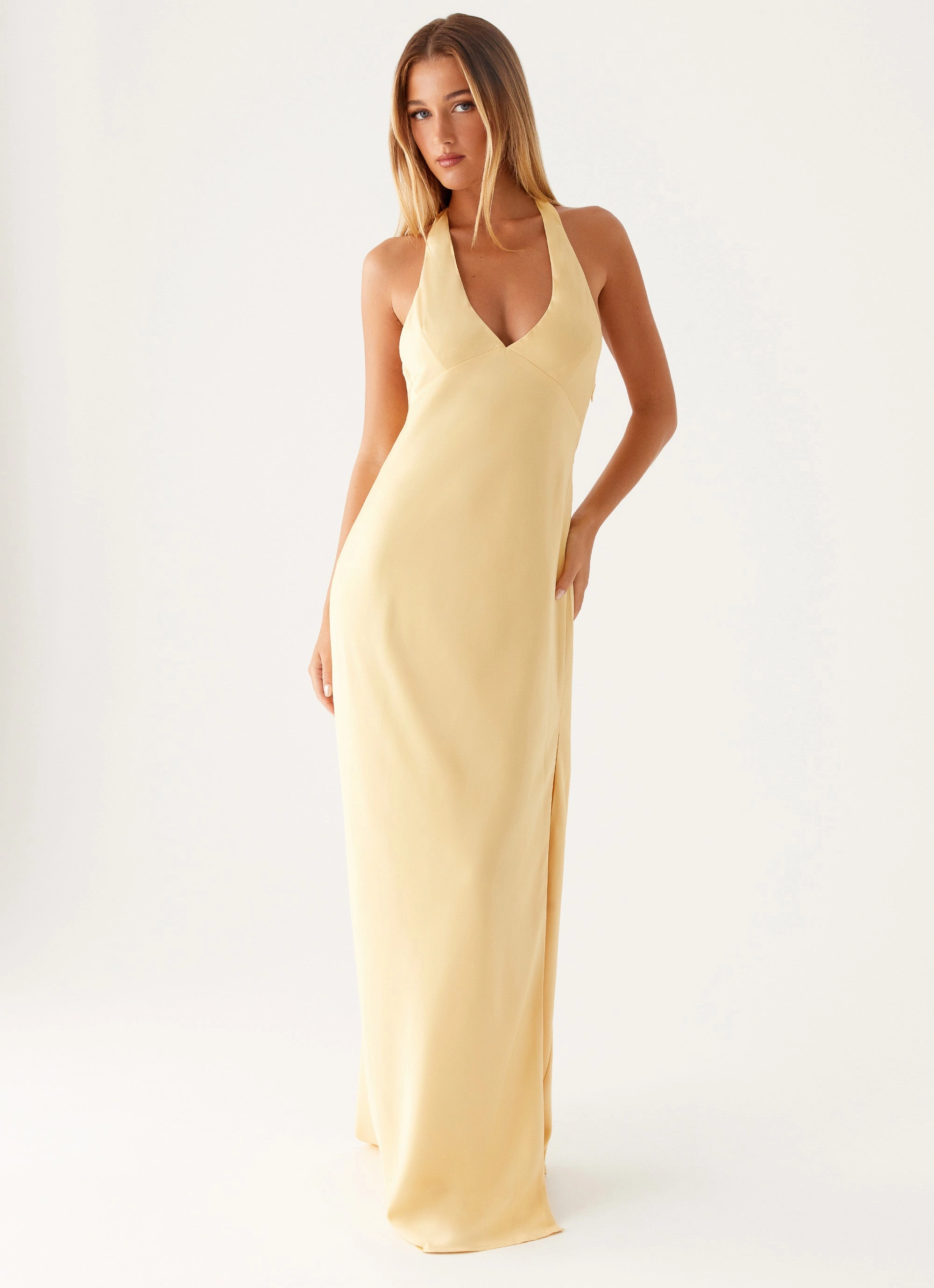 Bow Glow Timeless Energy Angie Maxi Dress - Yellow