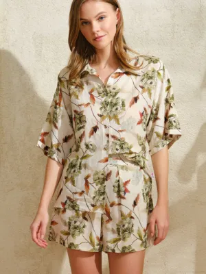 Anil Floral Patterned Women’s Woven Viscose Pijama