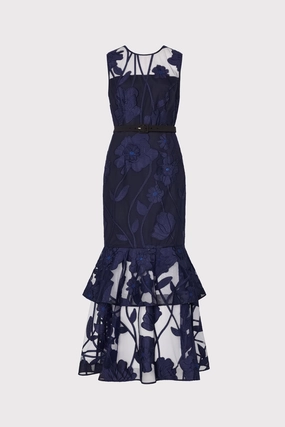 Layering Fit animal-print Anna Embroidered Maxi Dress