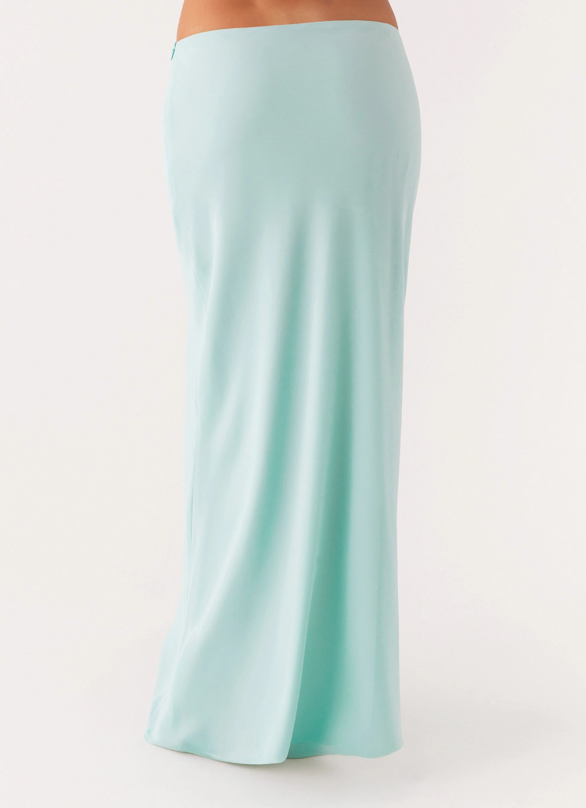 Another Life Chiffon Maxi Skirt - Pale Blue Contemporary Brand