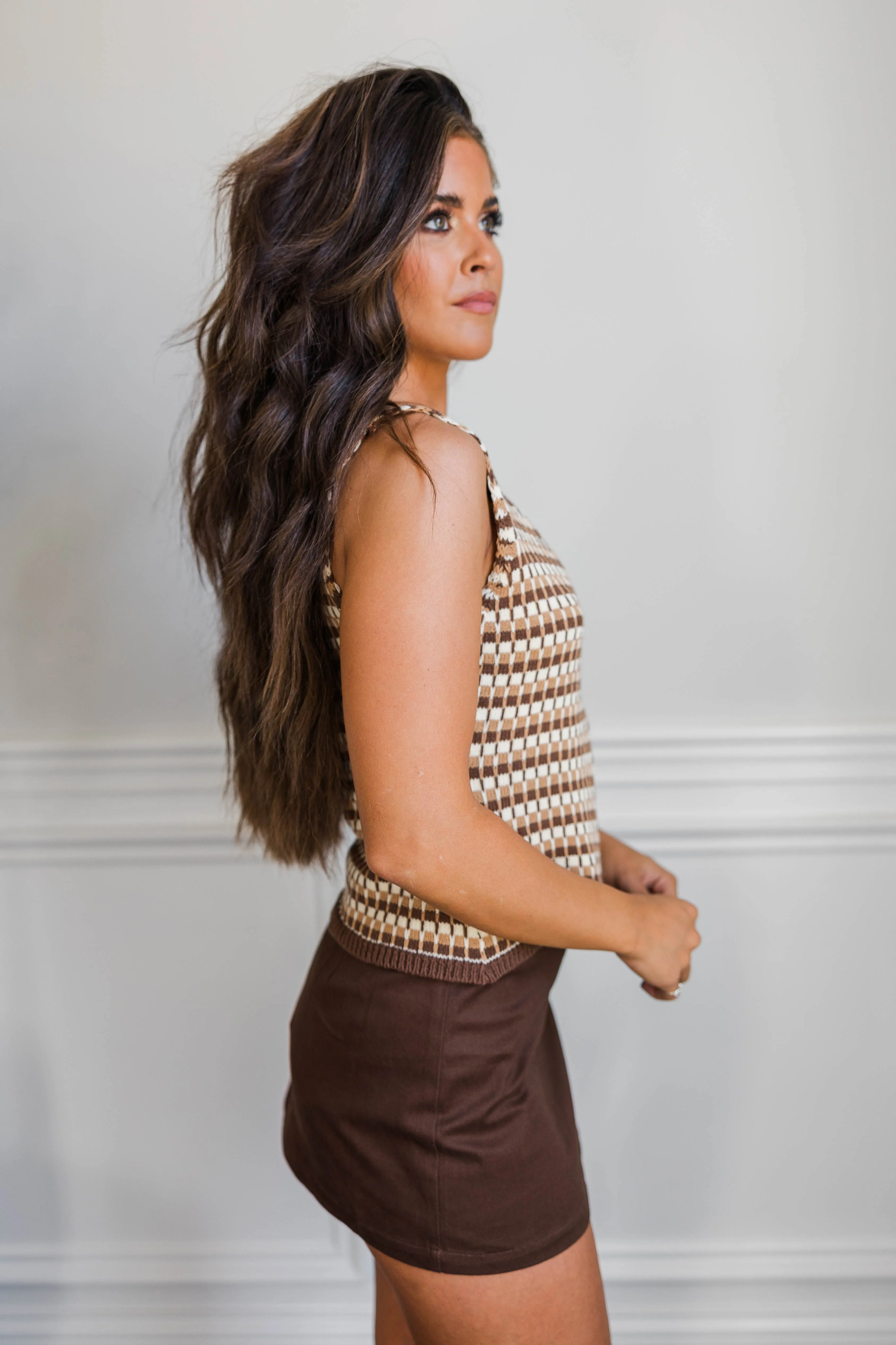 Capri Crochet Sweater Top NonRestrictive Cuff Design Spandex Integration