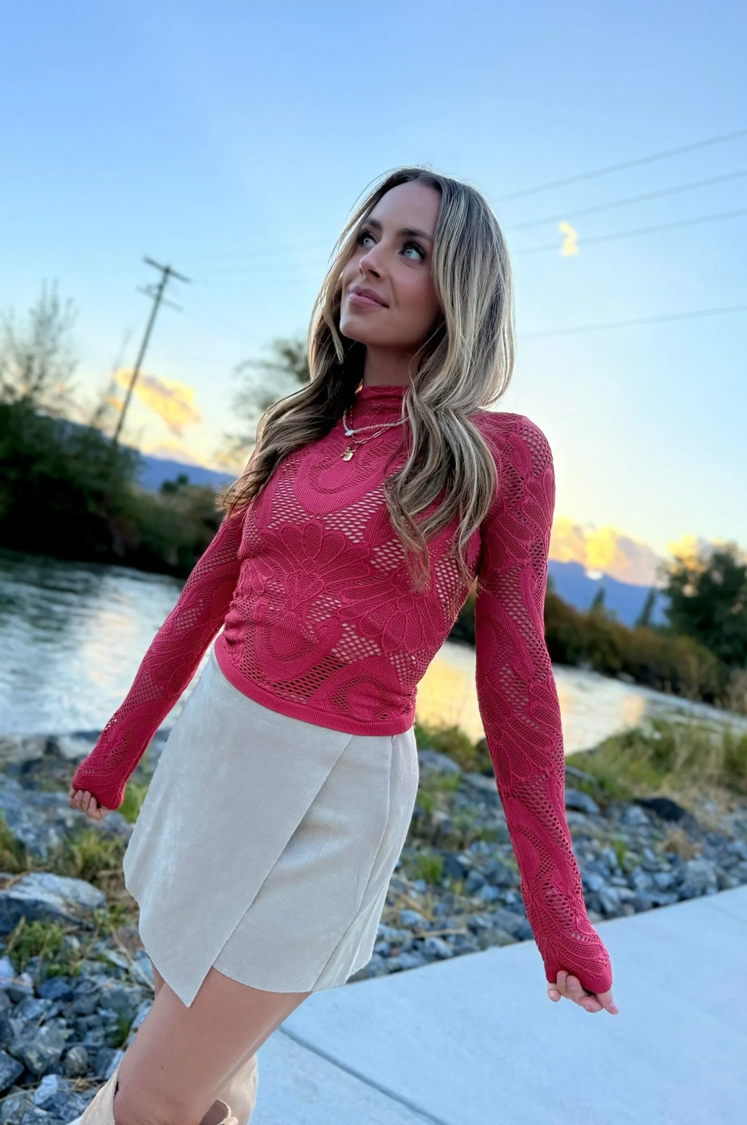LightweightFabric Lace Up, Buttercup Top